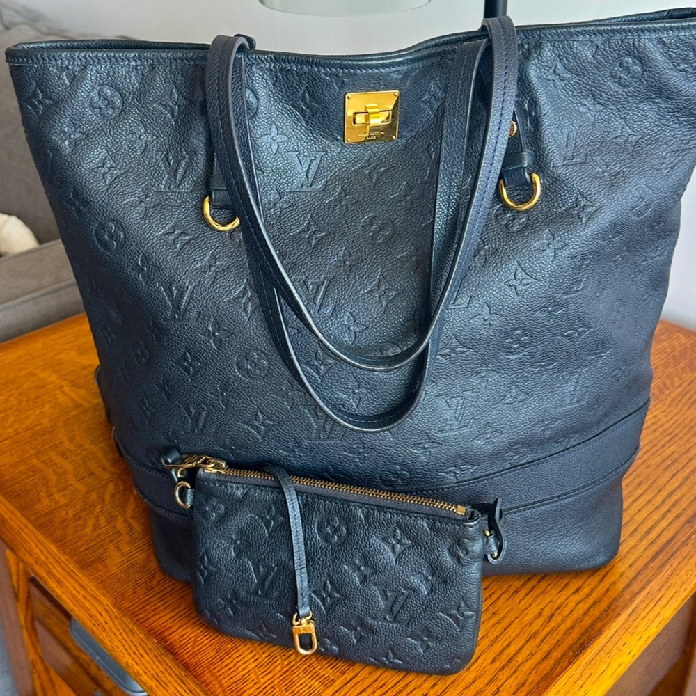 Louis Vuitton Empreinte Leather Citadine GM + Pouch - Dark Navy Blue